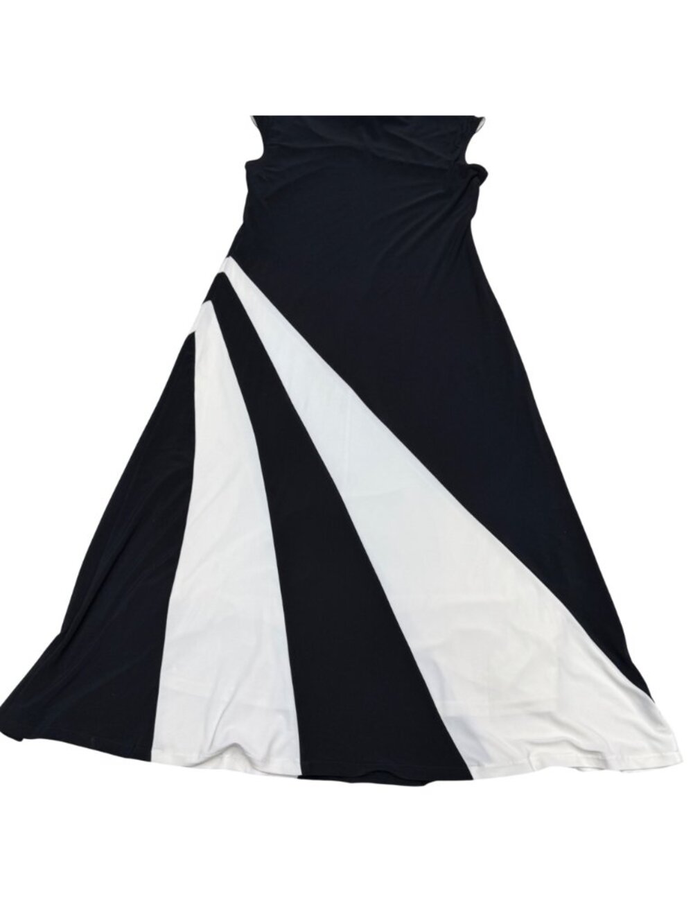 Chico's Women's Sleeveless Maxi Dress Black & White Colorblock, Size 1 (US M) - Picture 2 of 9